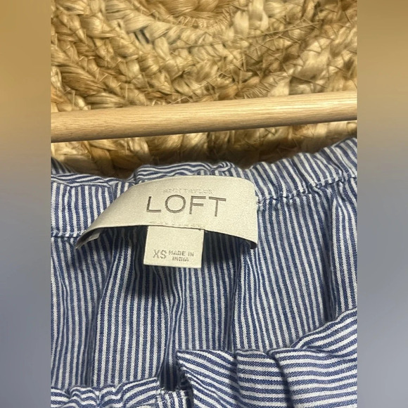 Loft Women's Cold Shoulder Blouse, Floral Embroidery on Sleeves, Size XS - Picture 3 of 10